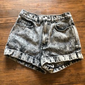 American Apparel High Waisted Jean Shorts